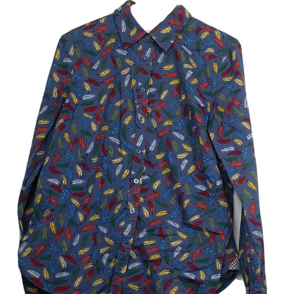 Talbots Shirt w/Multicolored Feathers WM SZ:S